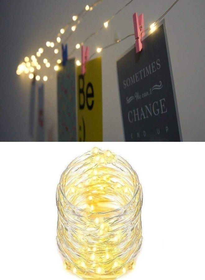 Lilone Photo Clip Lights 30 LED USB Silver Light with 10 Heart Shape Wooden Clips for Home Wall Decoration - Image 5